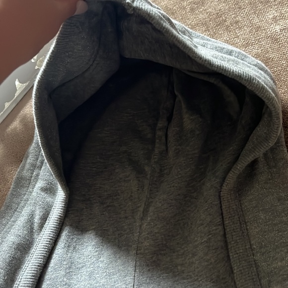 Armani Exchange Gray Sparkling Cropped Top Sweatshirt Hoodie- Size Small - Picture 4 of 9